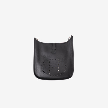 Hermès Evelyne 33 in Black Clemence Leather with Palladium-Plated Hardware