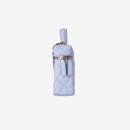 Chanel 26A Vanity Case in Blue Caviar Leather with Gold Hardware