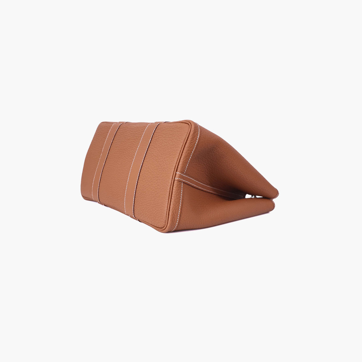 Hermès Garden Party 36 in Gold Negonda Leather with Palladium Hardware bottom side view