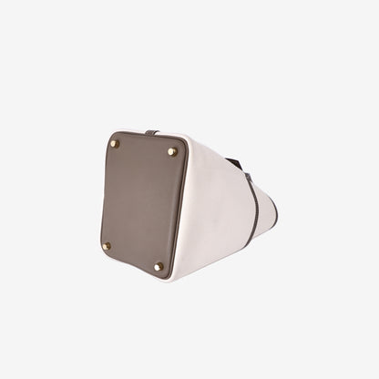 Hermès Picotin Cargo 18 in Étoupe/Ecru Canvas/Leather with Gold Hardware