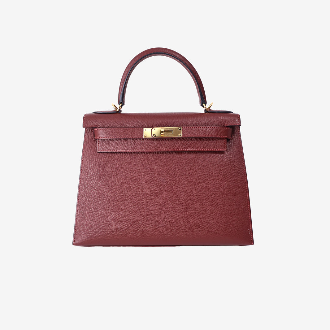 Hermès Kelly 28 in Rouge H Epsom Leather with Gold Hardware