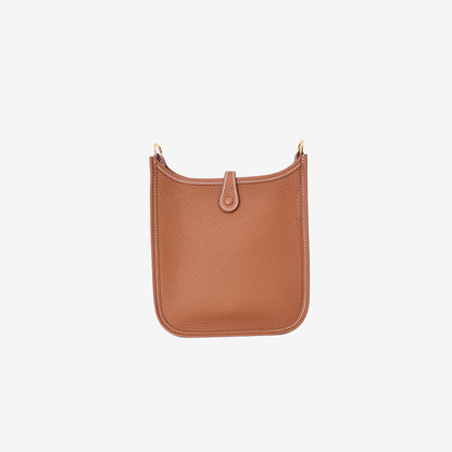 Hermès Evelyne 16 in Gold Clemence Leather with Gold Hardware back view