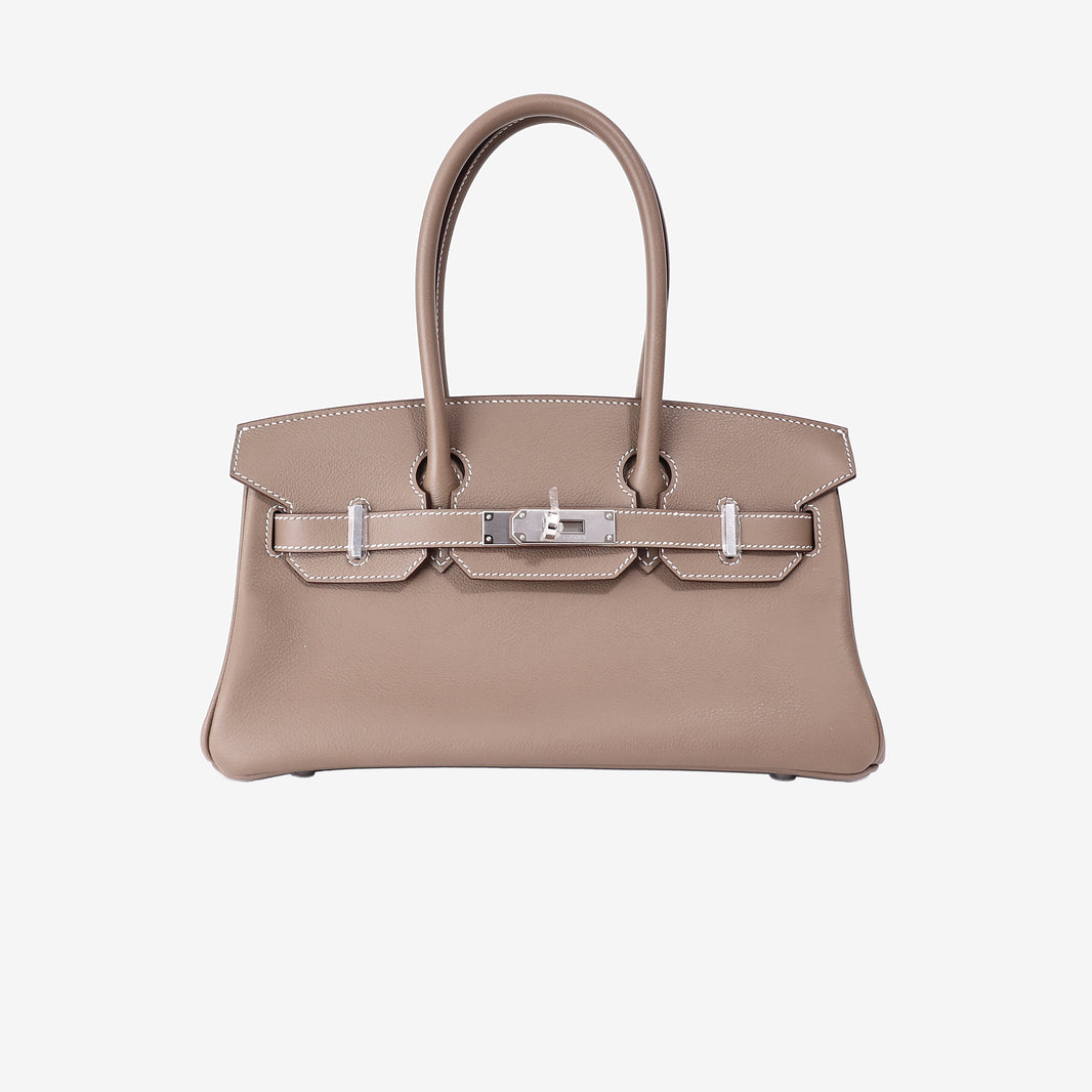 Hermès Shoulder Birkin 29 in Etoupe Evercolor Leather with Palladium Hardware