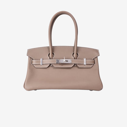 Hermès Shoulder Birkin 29 in Etoupe Evercolor Leather with Palladium Hardware