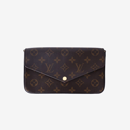 Louis Vuitton Félicie Pochette in Monogram Coated Canvas with Gold Hardware