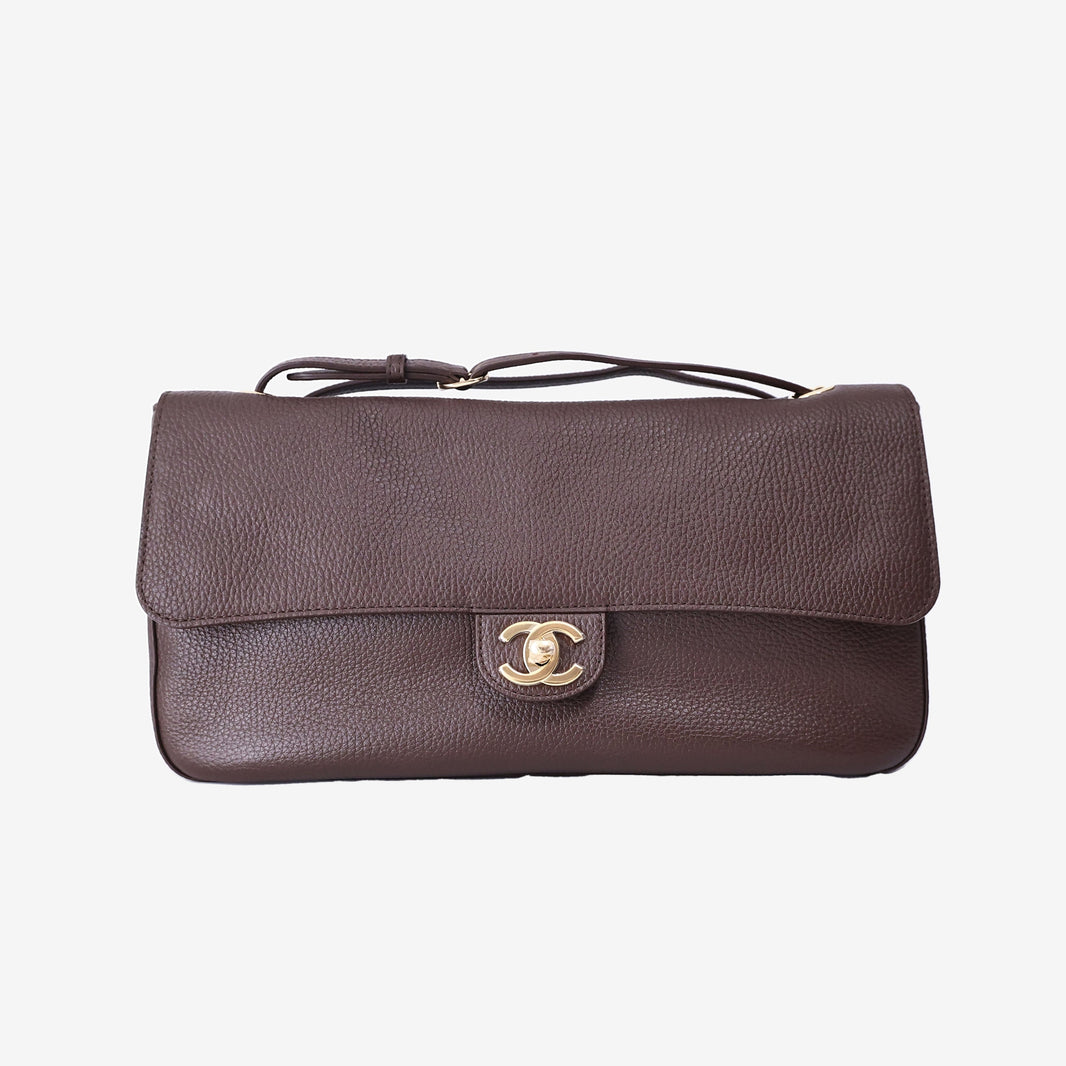 Chanel 26 Matthieu Blazy Maxi Flap Bag 32 in Brown Calfskin with Gold Hardware (Contact to Enquire)