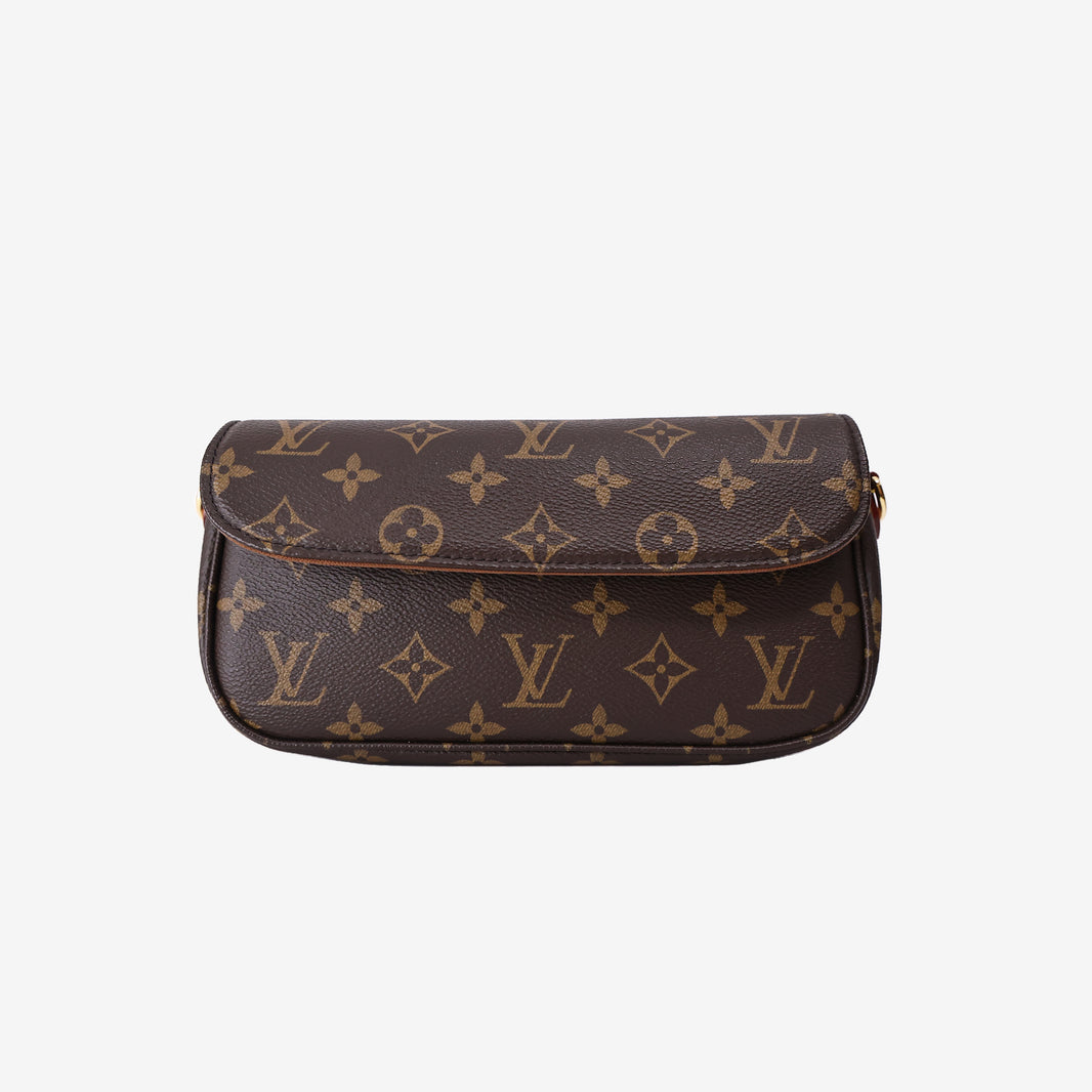 Louis Vuitton Wallet on Chain Bag in Brown Monogram Coated Canvas with Gold Hardware