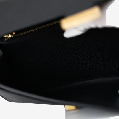 Hermès Constance To Go in Noir Epsom Leather with Palladium Hardware interior view