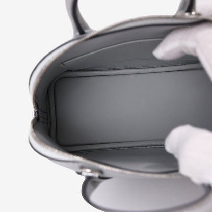Hermès Mini Bolide in Chamkilight Argent Chevre Leather with Palladium Hardware interior view
