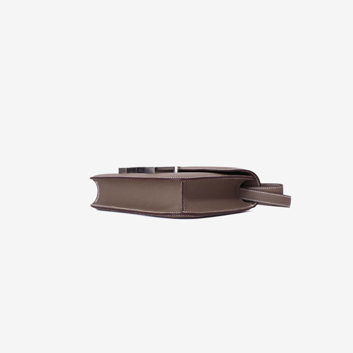 Hermès Constance 24 in Etoupe Epsom Leather with Palladium Hardware bottom side view