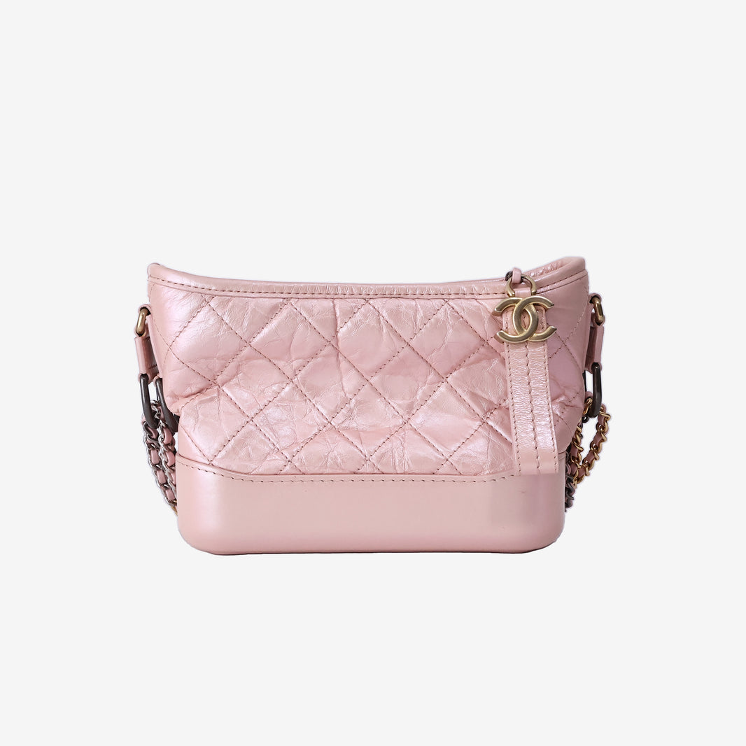 Chanel Gabrielle Small Hobo Bag in Pink Calfskin Leather with Gold Hardware (Contact to Enquire)