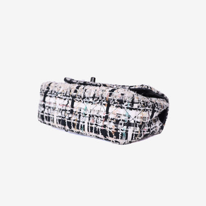 Chanel Classic Flap Bag in Black/White Tweed Leather with So Black Hardware (Contact to Enquire)