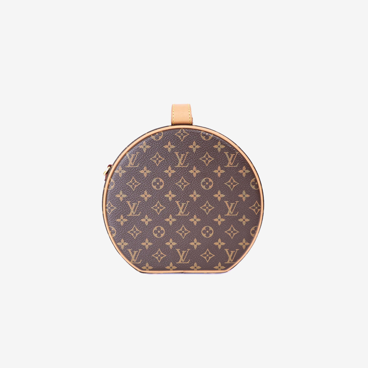 Louis Vuitton Petite Boîte Chapeau in Brown Monogram Canvas with Gold Hardware back view