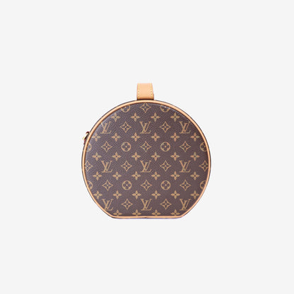 Louis Vuitton Petite Boîte Chapeau in Brown Monogram Canvas with Gold Hardware back view
