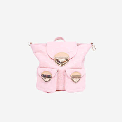 Louis Vuitton Venice Backpack in Washed Pink Denim front view