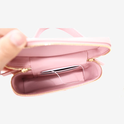 Chanel Crocodile-Embossed Slim Vanity Case in Pink Calfskin Leather with Gold Hardware