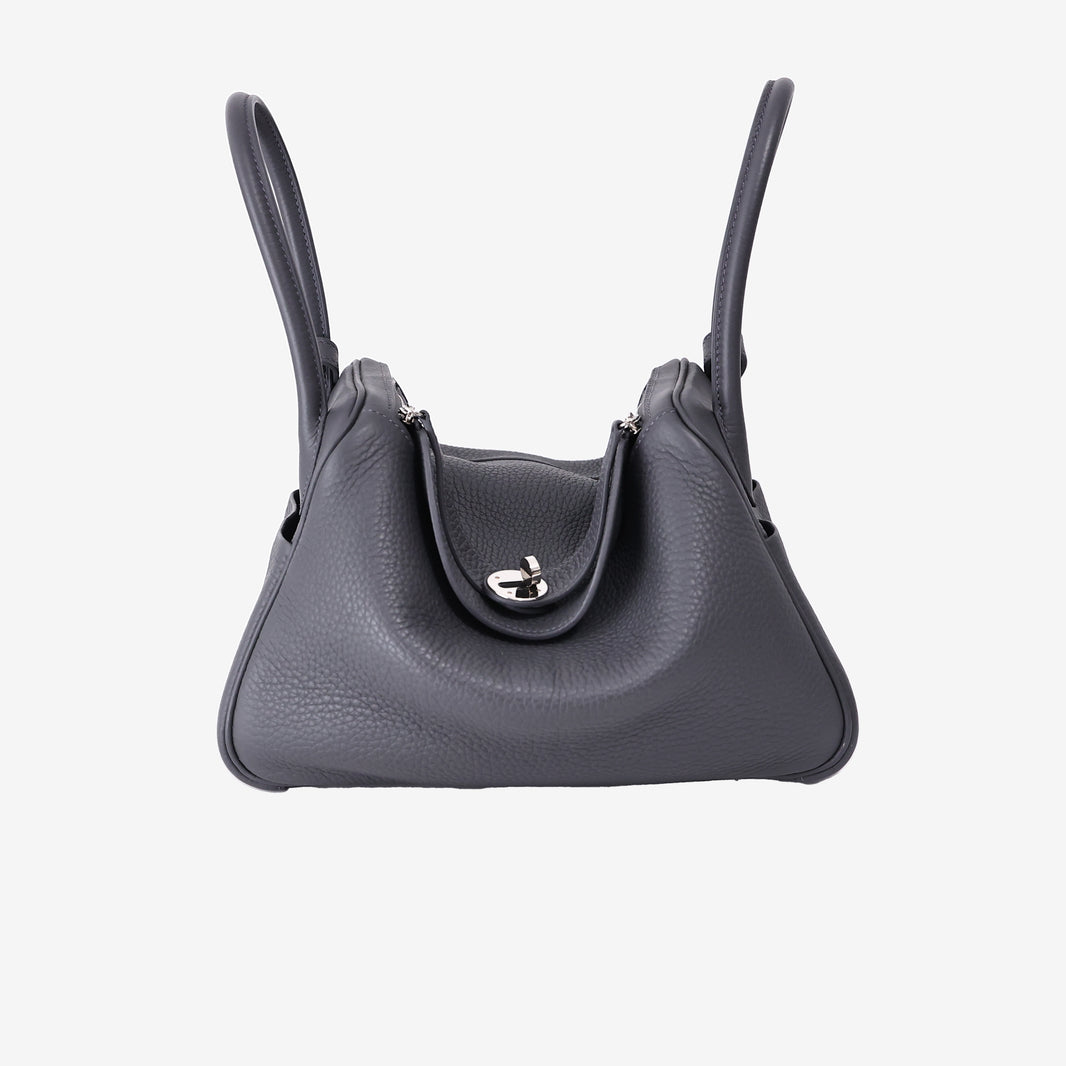 Hermès Lindy 26 in Gris Misty Clemence Leather with Palladium Hardware