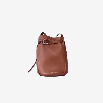 Celine Big Bag Bucket in Tan Smooth Calfskin Leather with Silver Hardware