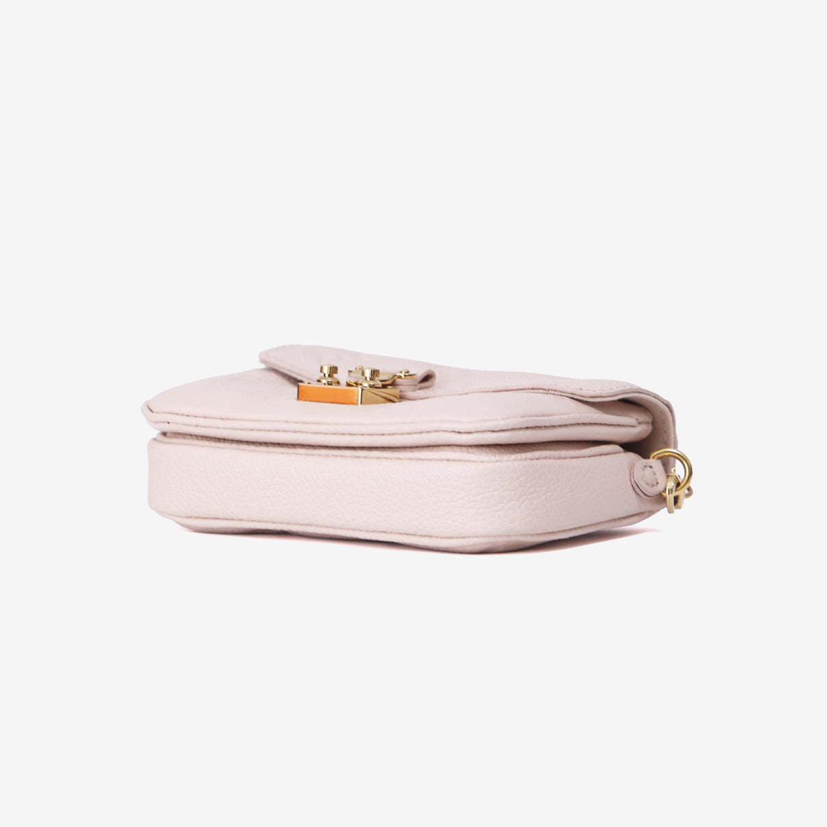 Louis Vuitton Micro Métis in Beige Calfskin Leather with Gold Hardware bottom side view