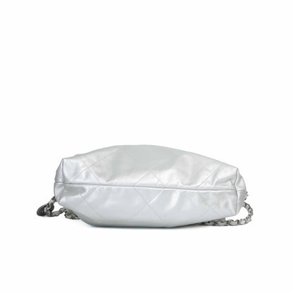 Chanel 22 Bag in White Calfskin Leather with Palladium Hardware (Contact to Enquire)