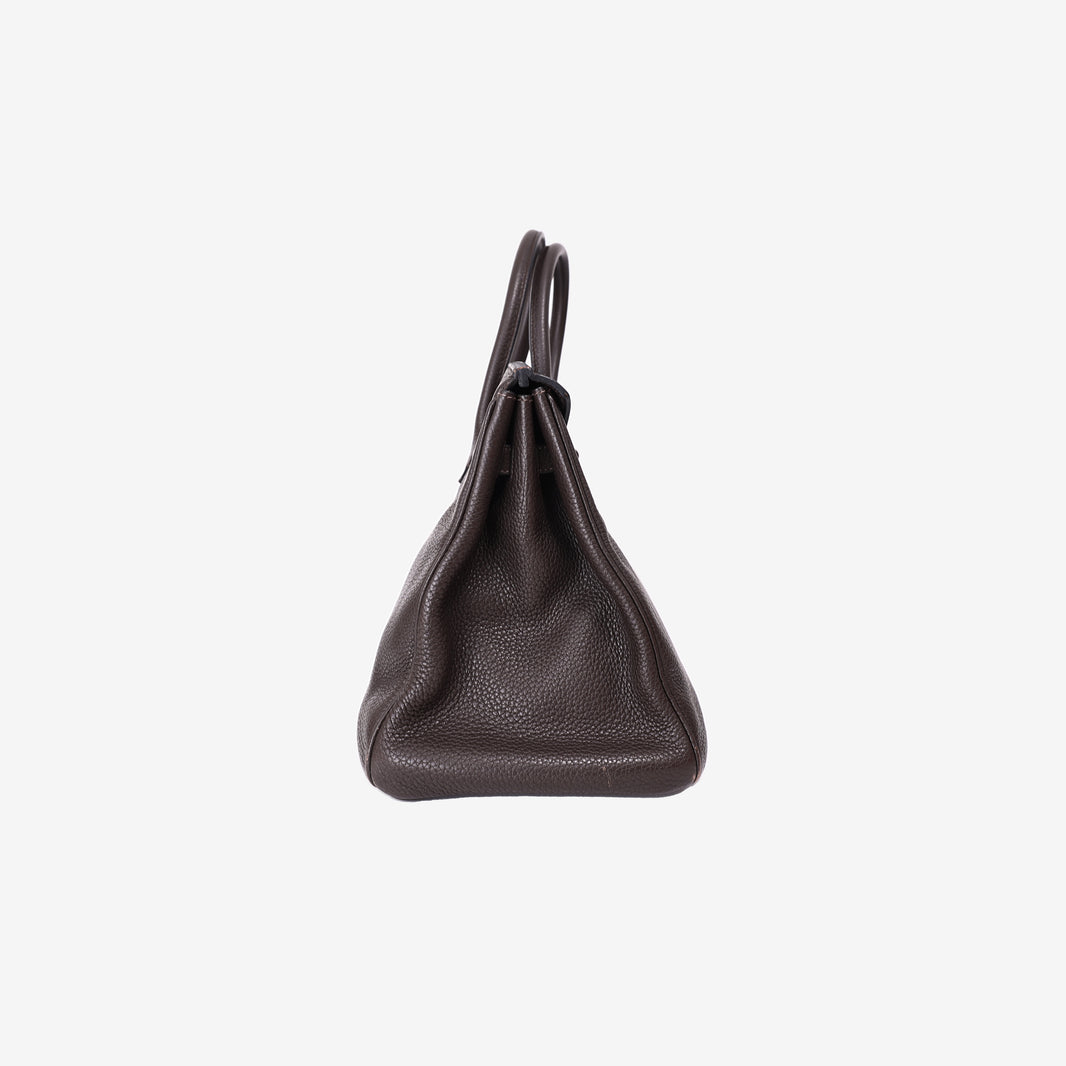Hermès Birkin in Brown Togo Leather with Palladium Hardware side view