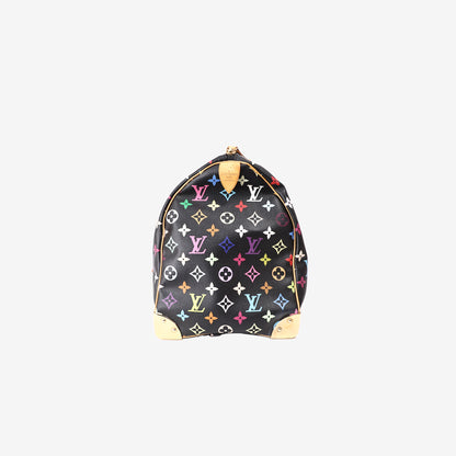 Louis Vuitton Speedy 45 Handbag in Noir Monogram Multicolor Canvas with Leather Trim (Contact to Enquire)