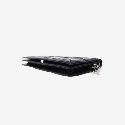 Dior Patent Clutch in Black Patent Calfskin Leather with Silver Hardware