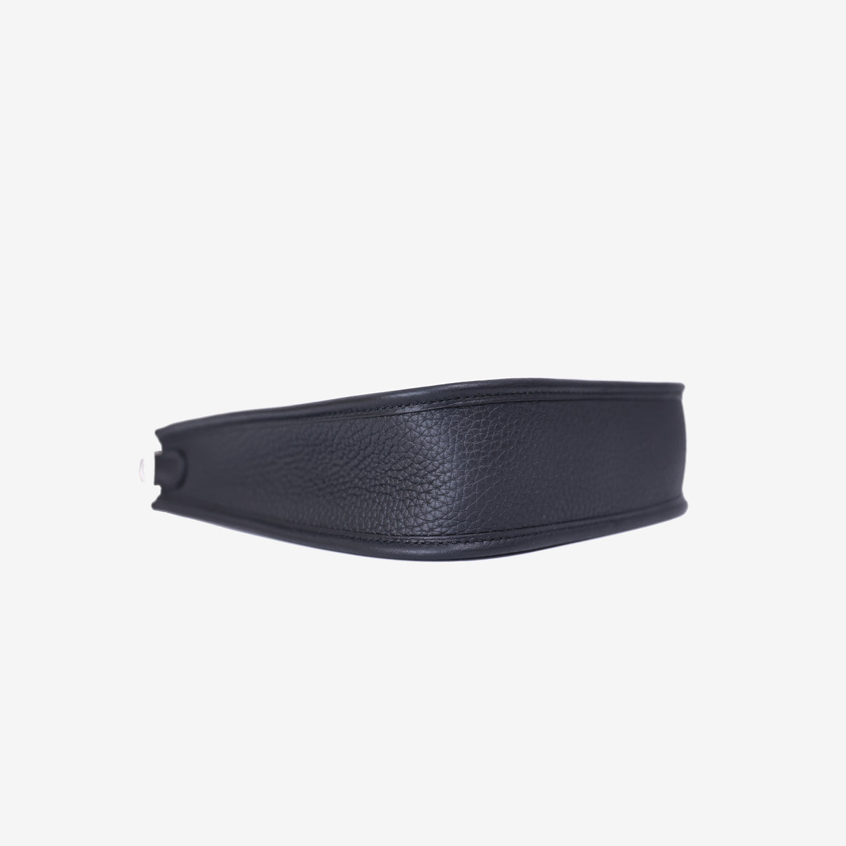 Hermès Evelyne 16 in Noir Clemence Leather with Palladium Hardware bottom side view