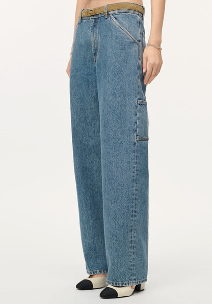 Chanel Fall Winter 2026 Pre-Collection Jeans in Medium Wash Blue Cotton Denim (Size 36)