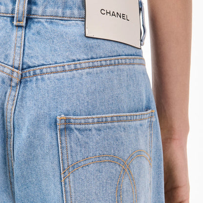 Chanel Métiers d’Art 2026 Jeans in Light Blue Cotton Denim (Size 34)