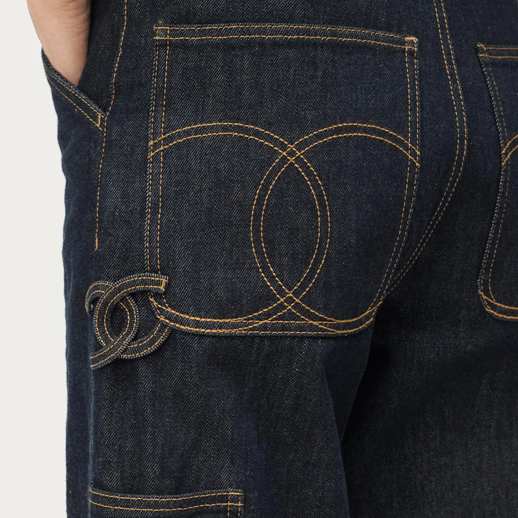 Chanel Fall Winter 2026 Pre-Collection Jeans in Dark Blue Cotton Denim (Sizes Available)