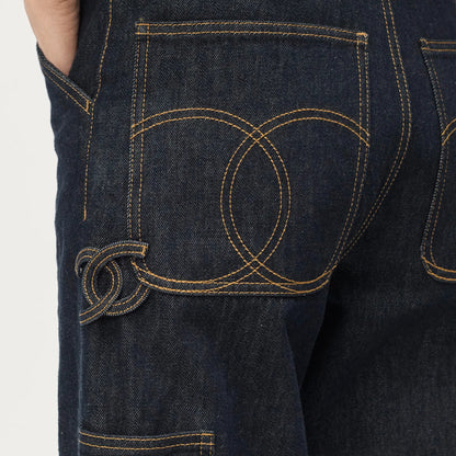 Chanel Fall Winter 2026 Pre-Collection Jeans in Dark Blue Cotton Denim (Sizes Available)