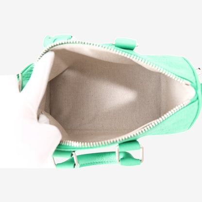 Louis Vuitton Keepall Bandoulière 25 Bag in Green Monogram Taurillon Leather with Silver Hardware