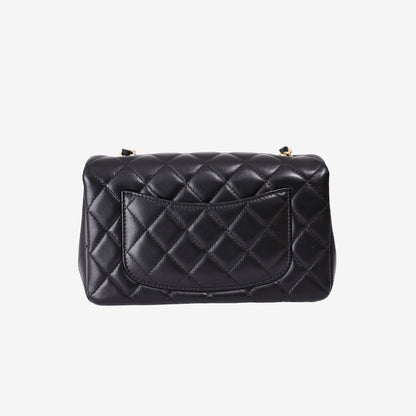 Chanel Crush Mini Rectangular Flap Bag in Black Lambskin with Gold Hardware (Contact to Enquire)