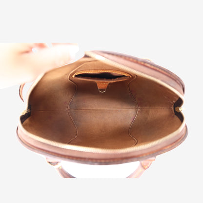 Louis Vuitton Ellipse PM Bag in Brown Monogram Coated Canvas with Gold Hardware