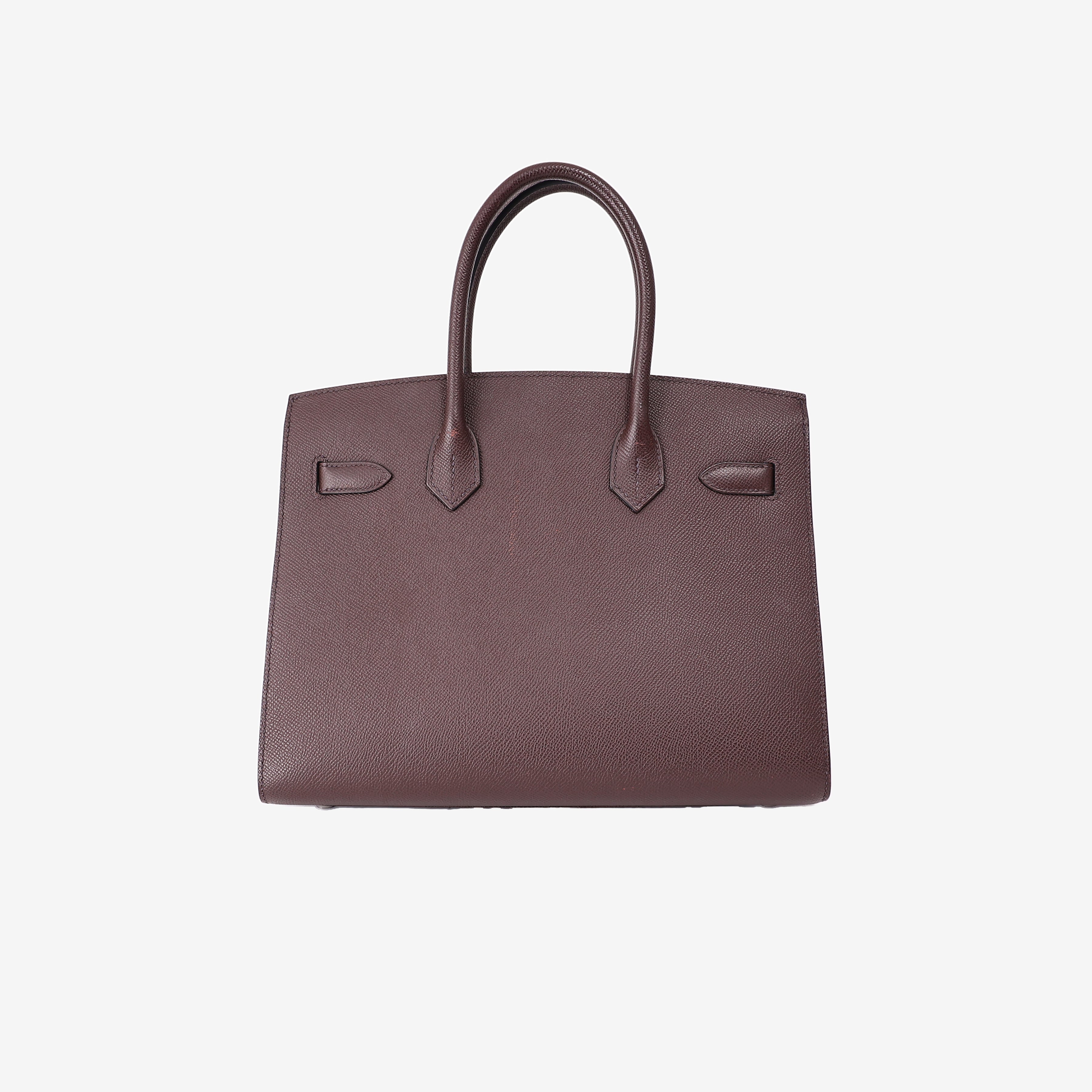 Hermès Birkin 30 in Bordeaux Epsom Leather with Palladium Hardware back view