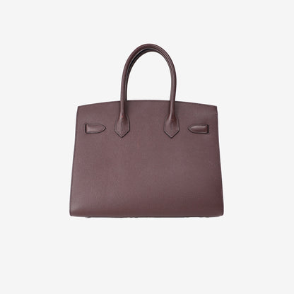 Hermès Birkin 30 in Bordeaux Epsom Leather with Palladium Hardware back view