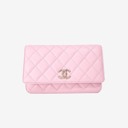 Chanel Wallet on Chain in Pink Caviar Leather with Gold Hardware
