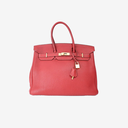 Hermès Birkin 35 in Red Togo Leather with Gold Hardware