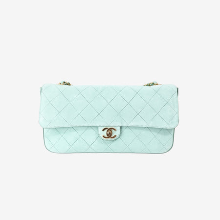 Chanel 26S Souplissimo Maxi Flap Bag in Green Suede Calfskin Leather with Gold Hardware (Contact to Enquire)