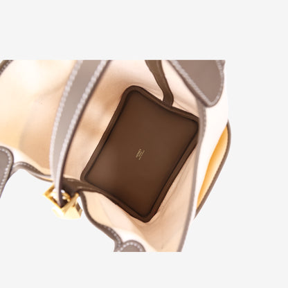 Hermès Picotin Cargo 18 in Étoupe/Ecru Canvas/Leather with Gold Hardware