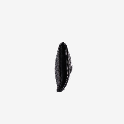 Bottega Veneta Intrecciato Woven Leather Clutch in Black