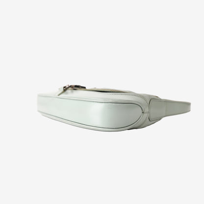 Gucci Jackie Flap Shoulder Bag in Light Green Canvas/Leather with Silver Hardware