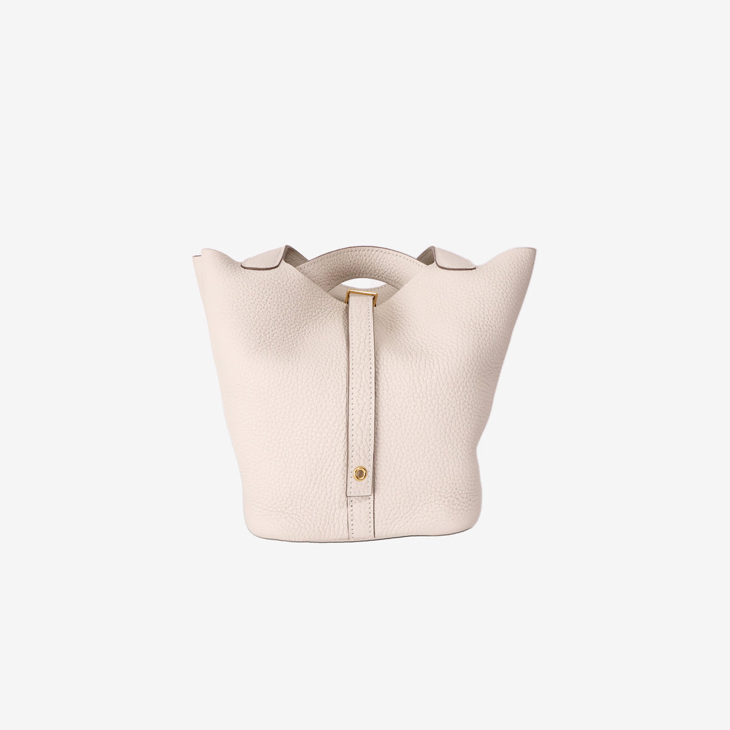 Hermès Picotin Lock 18 in Craie Clemence Leather with Gold Hardware