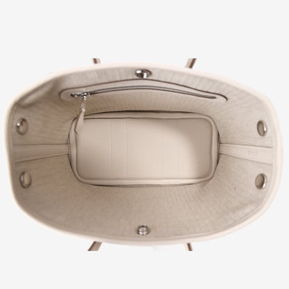Hermès Garden Party 23 in White Togo Leather with Palladium Hardware
