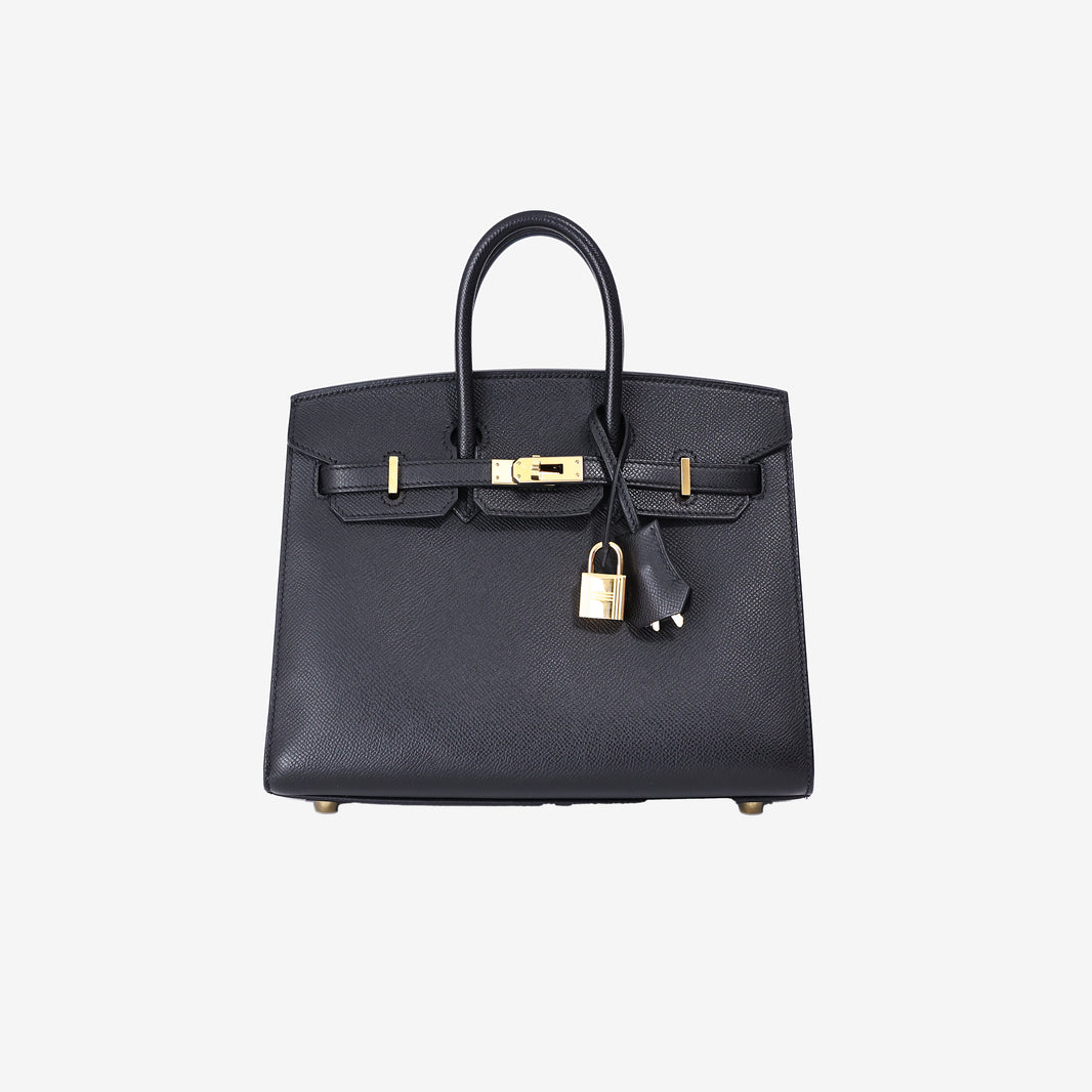 Hermès Birkin 25 in Noir Epsom Leather with Gold Hardware