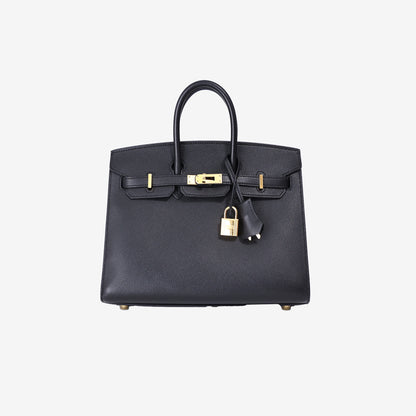 Hermès Birkin 25 in Noir Epsom Leather with Gold Hardware