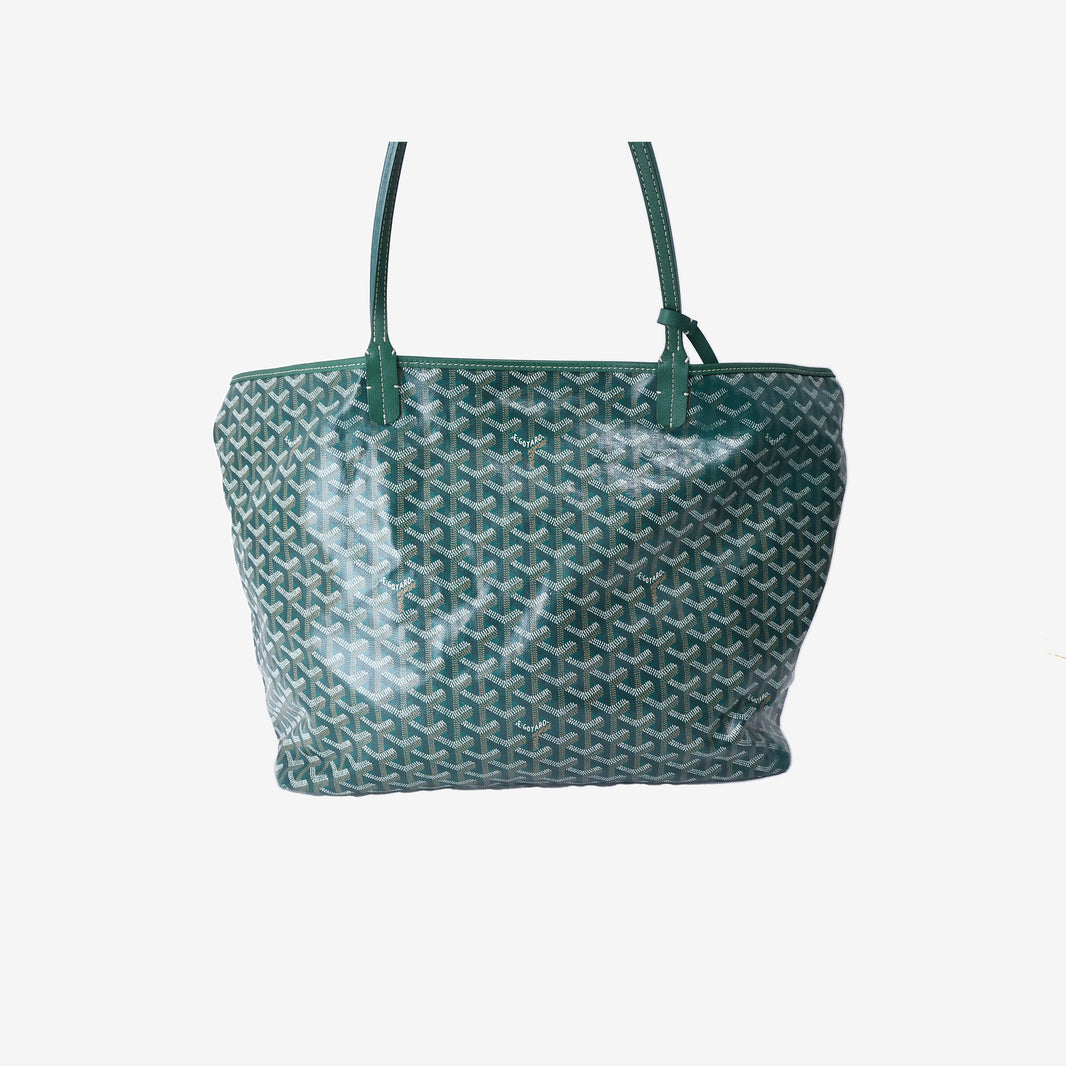 Goyard Saint Louis XXL Tote Bag in Green Goyardine Canvas