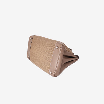 Hermès Birkin 35 in Étoupe Clemence and Horsehair with Palladium Hardware