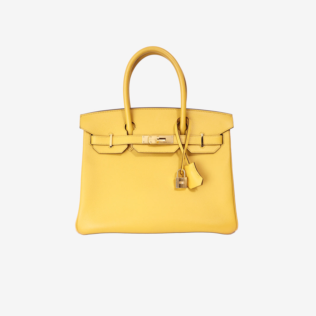 Hermès Birkin 30 in Yellow Epsom Leather with Gold Hardware